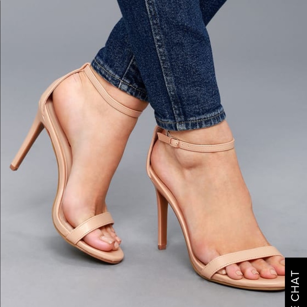 Lulu’s Loveliness Nude Ankle Strap Heal